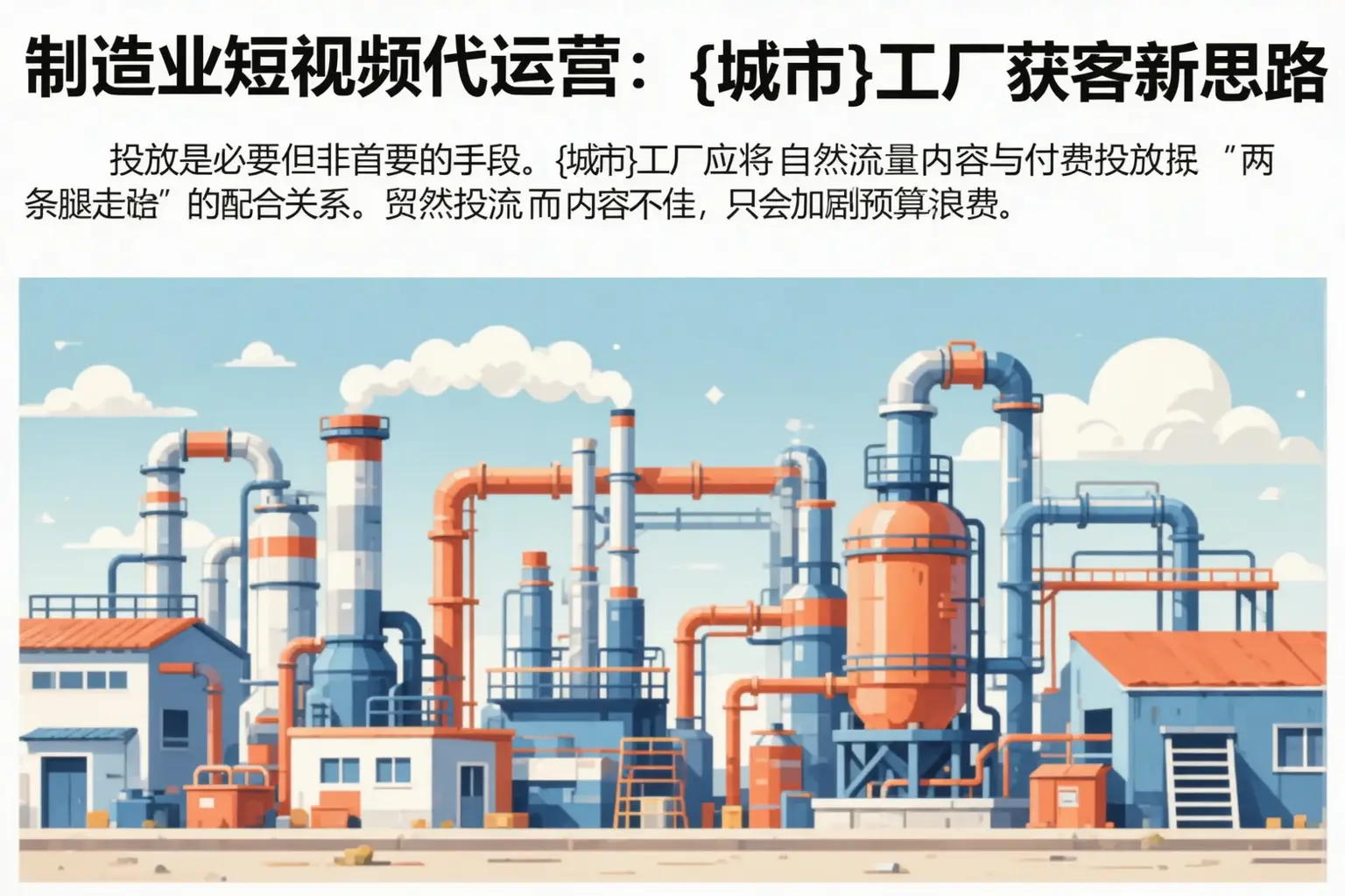 制造业短视频代运营:三明工厂获客新思路