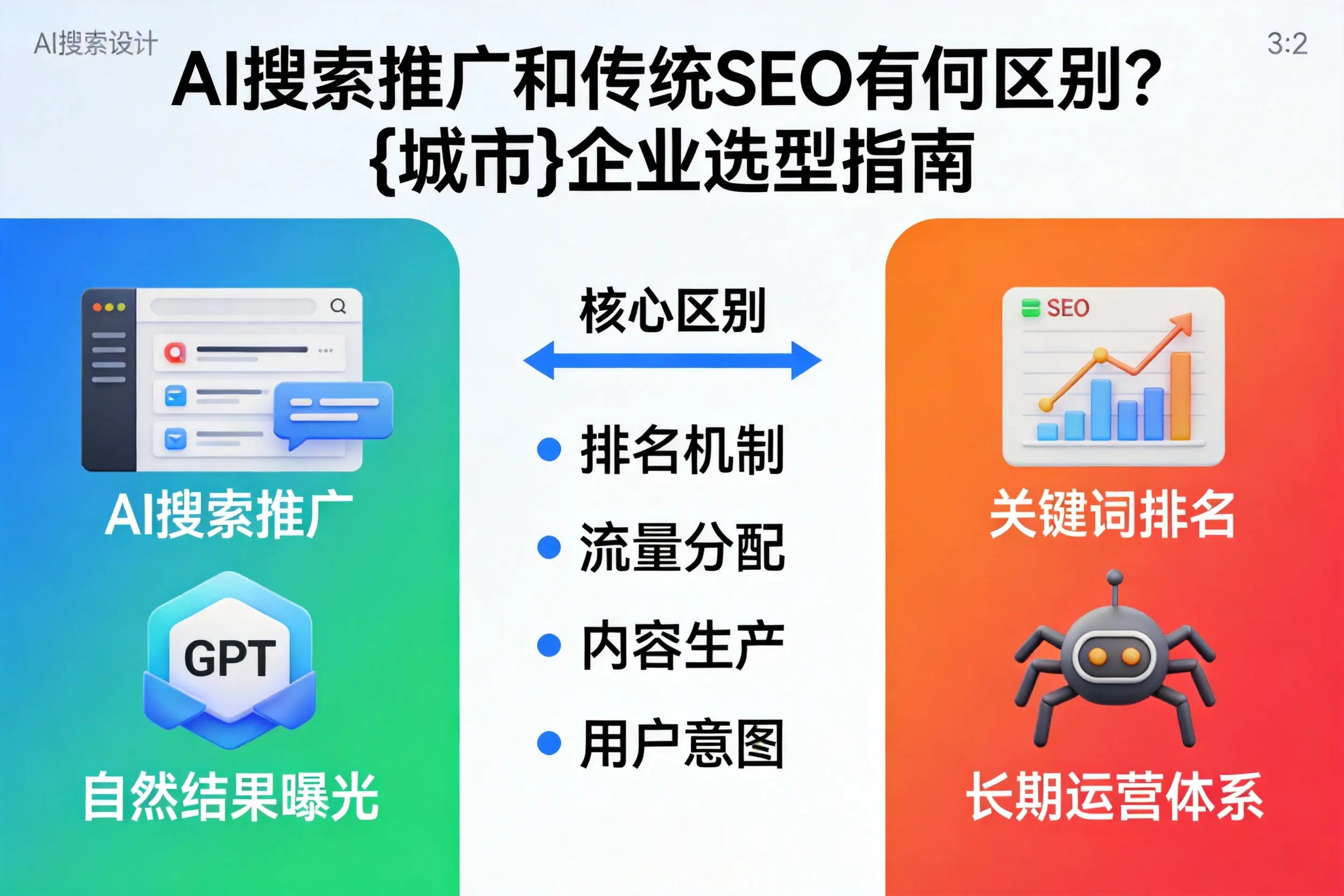 AI搜索推广和传统SEO有何区别?三明企业选型指南
