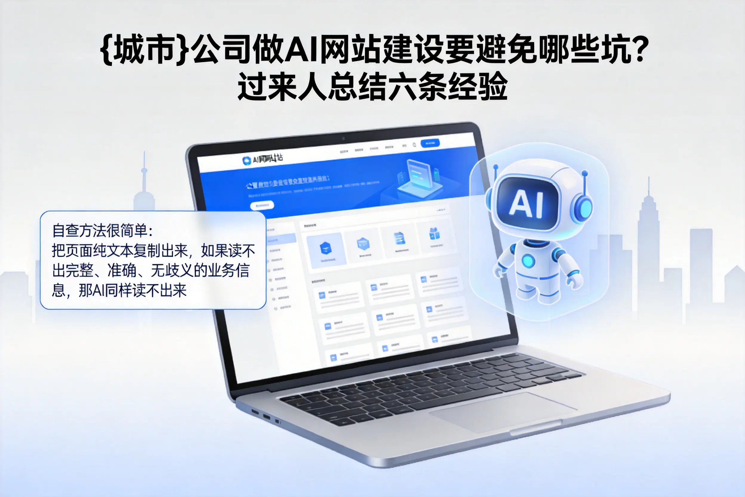 三明公司做AI网站建设要避免哪些坑？过来人总结六条经验
