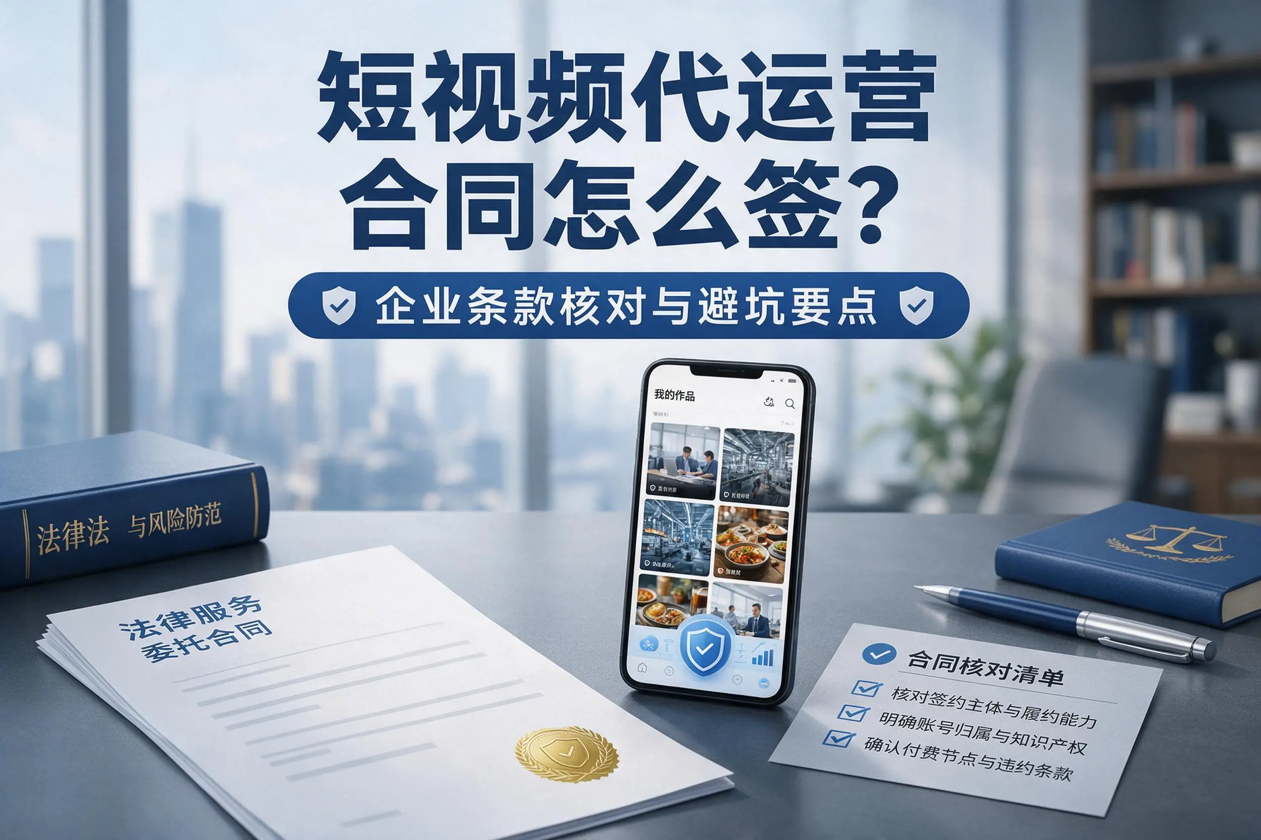 短视频代运营合同怎么签？三明企业条款核对与避坑要点