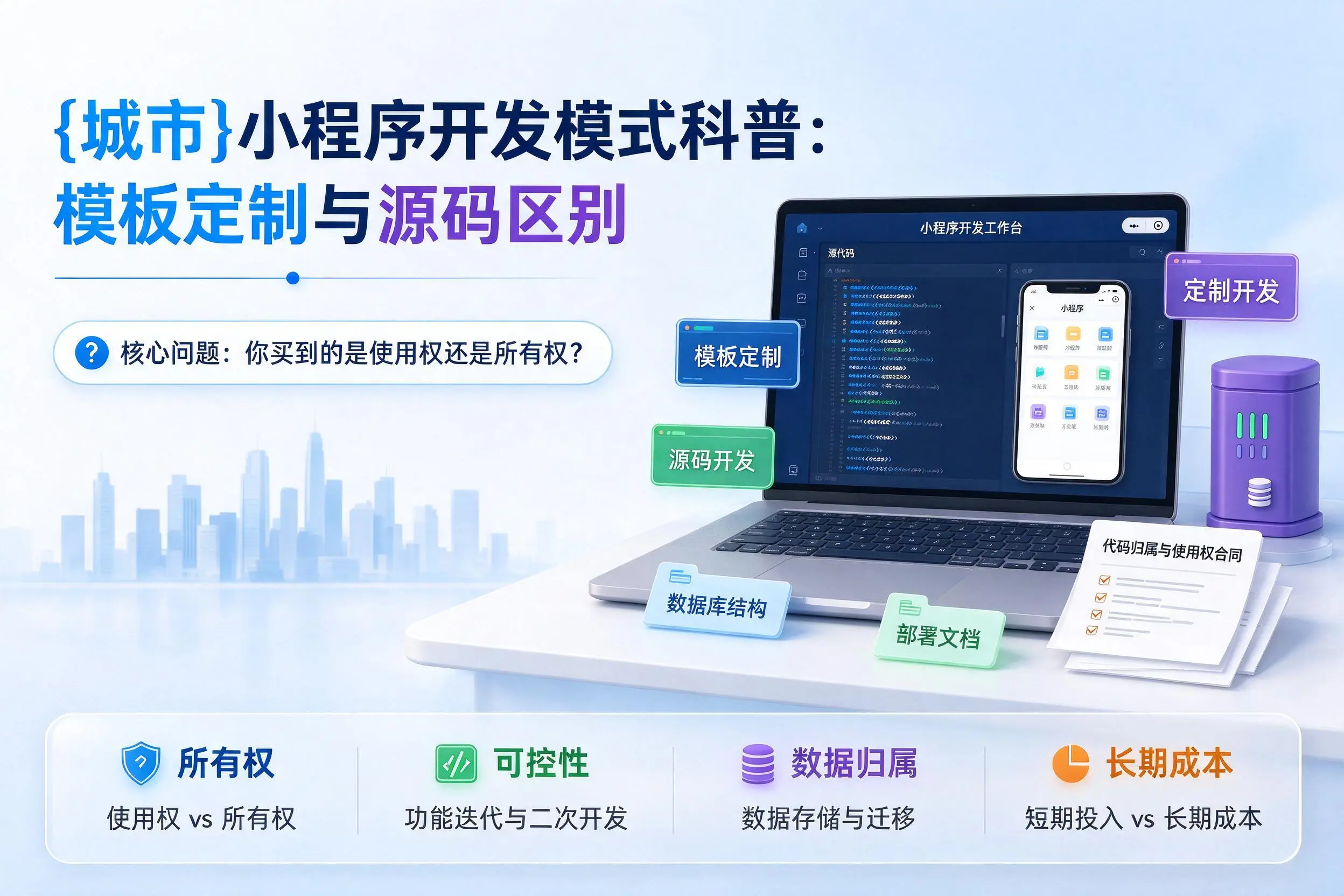 三明小程序开发模式科普:模板定制与源码区别