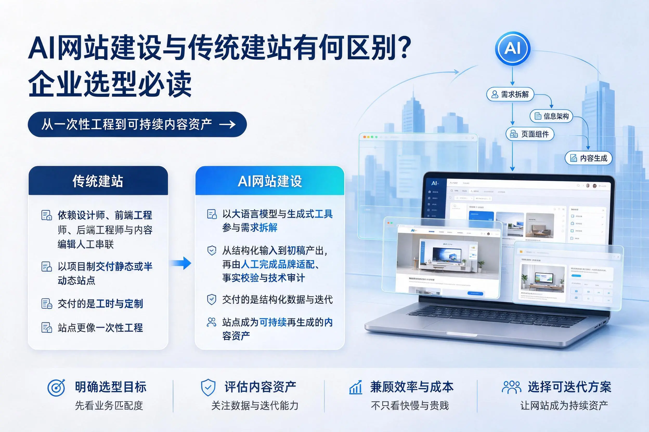 AI网站建设与传统建站有何区别？三明企业选型必读
