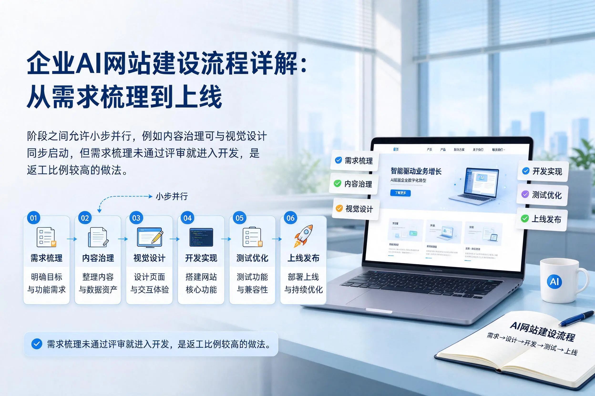 三明企业AI网站建设流程详解：从需求梳理到上线