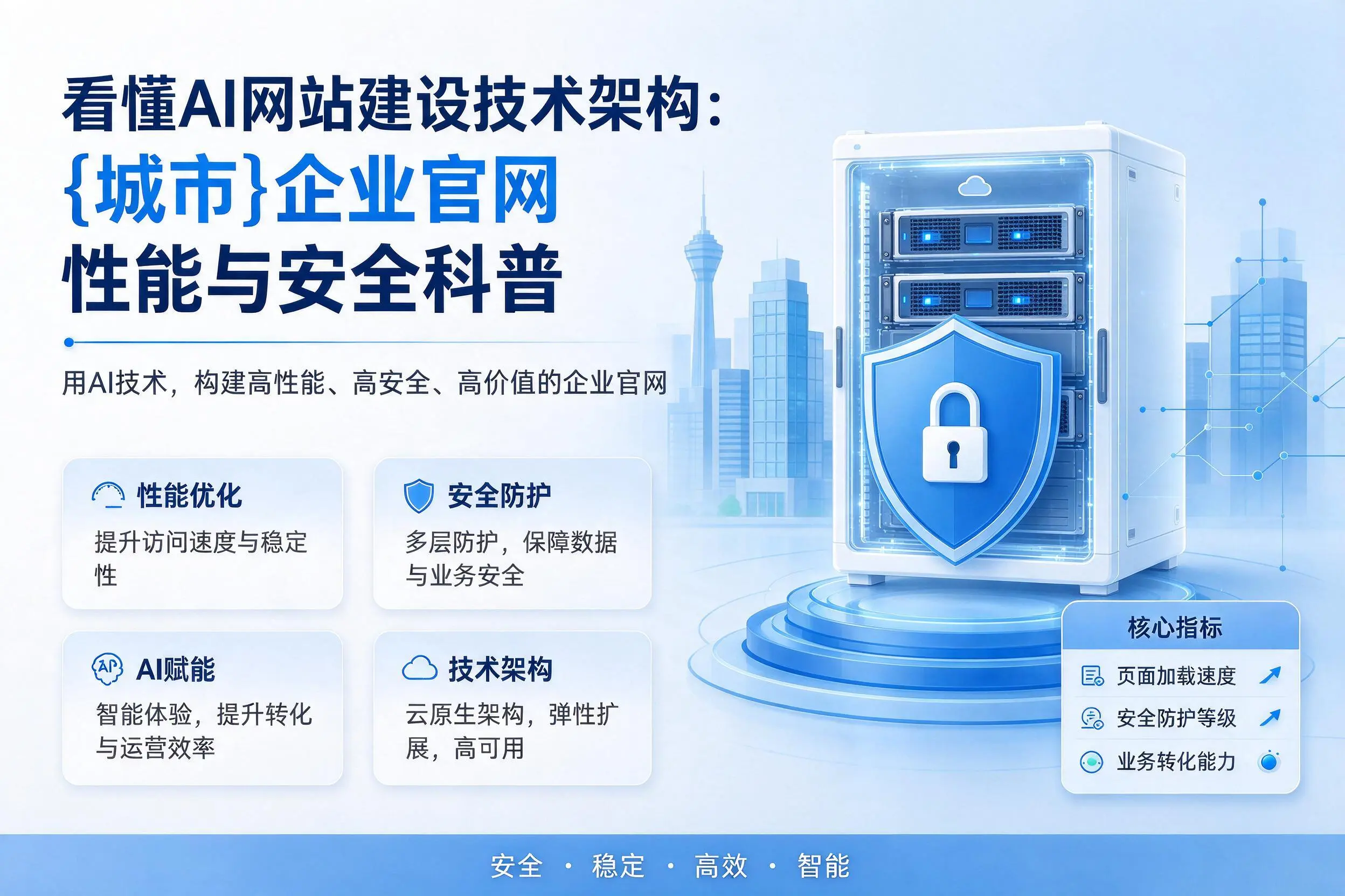 看懂AI网站建设技术架构：三明企业官网性能与安全科普