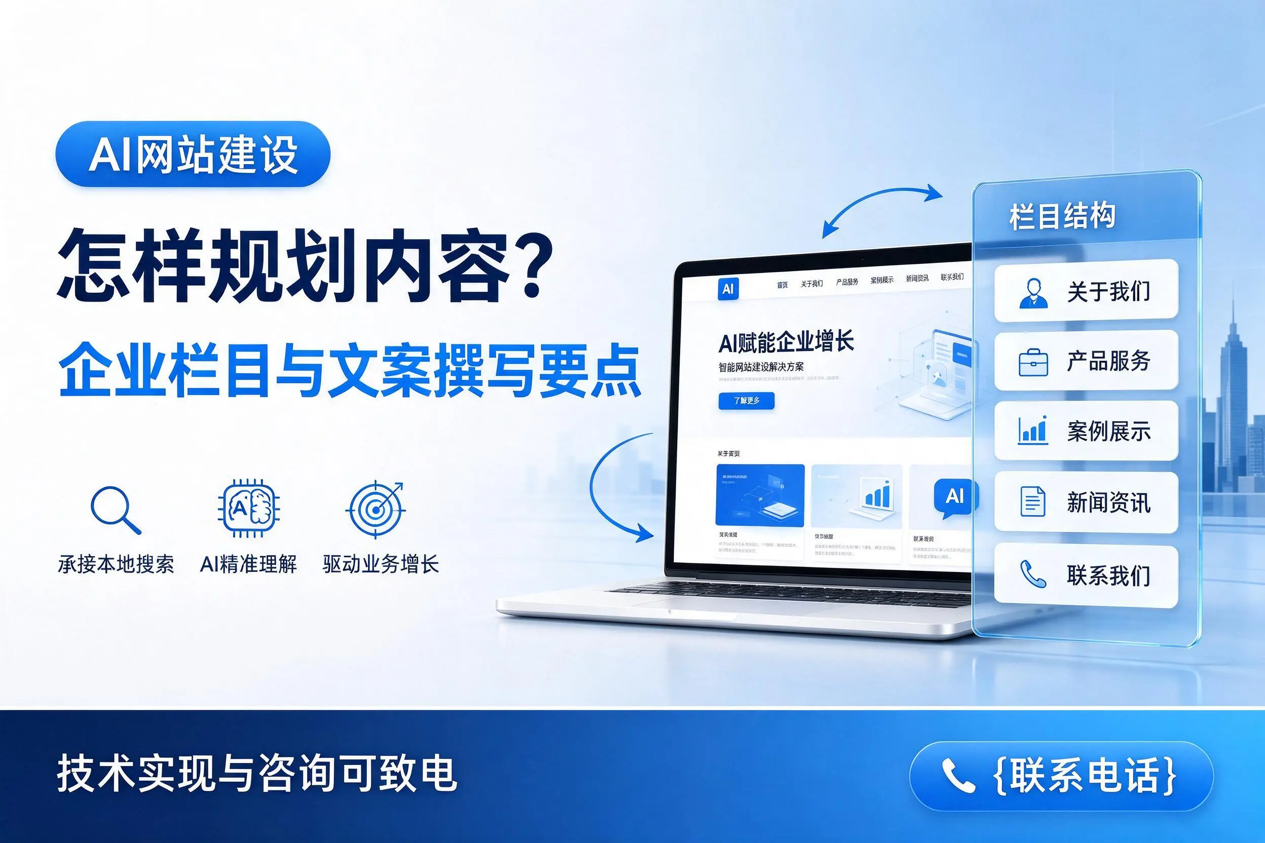 AI网站建设怎样规划内容？三明企业栏目与文案撰写要点