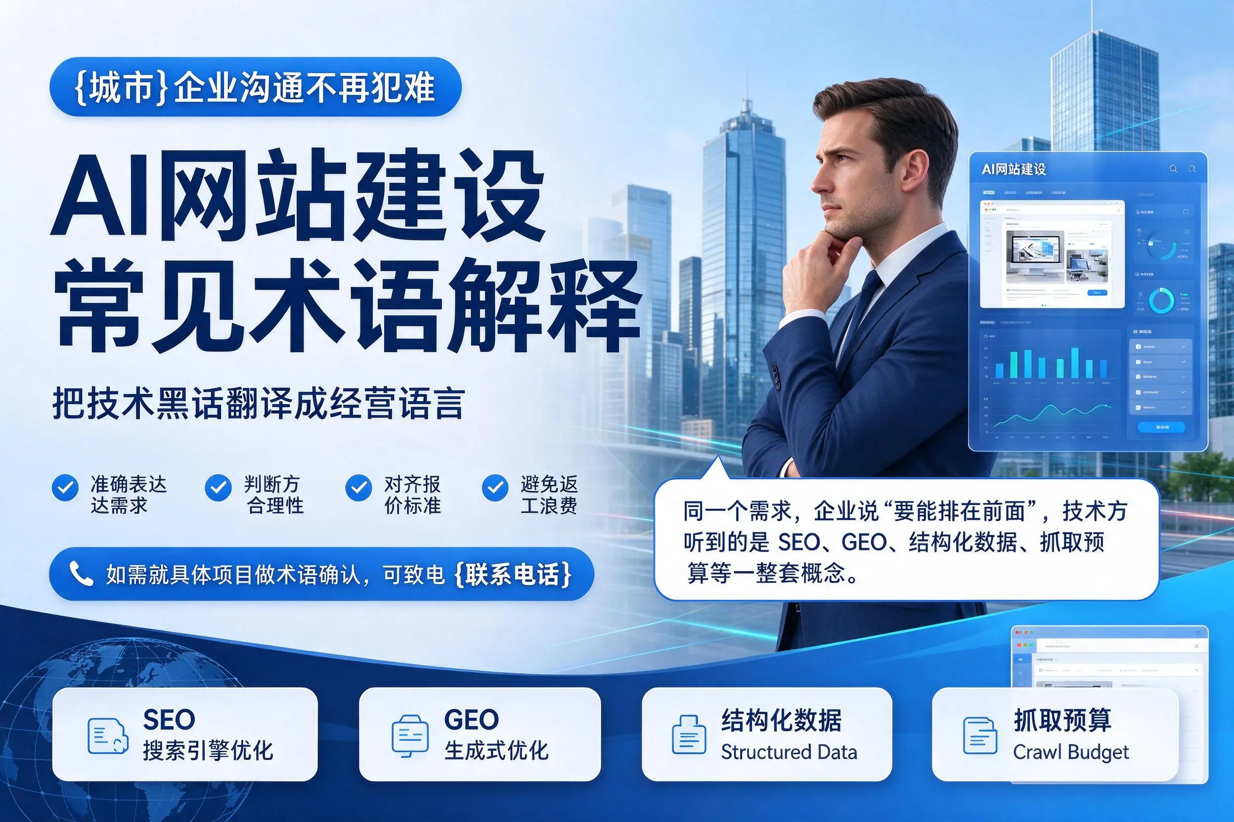 AI网站建设常见术语解释,三明企业沟通不再犯难