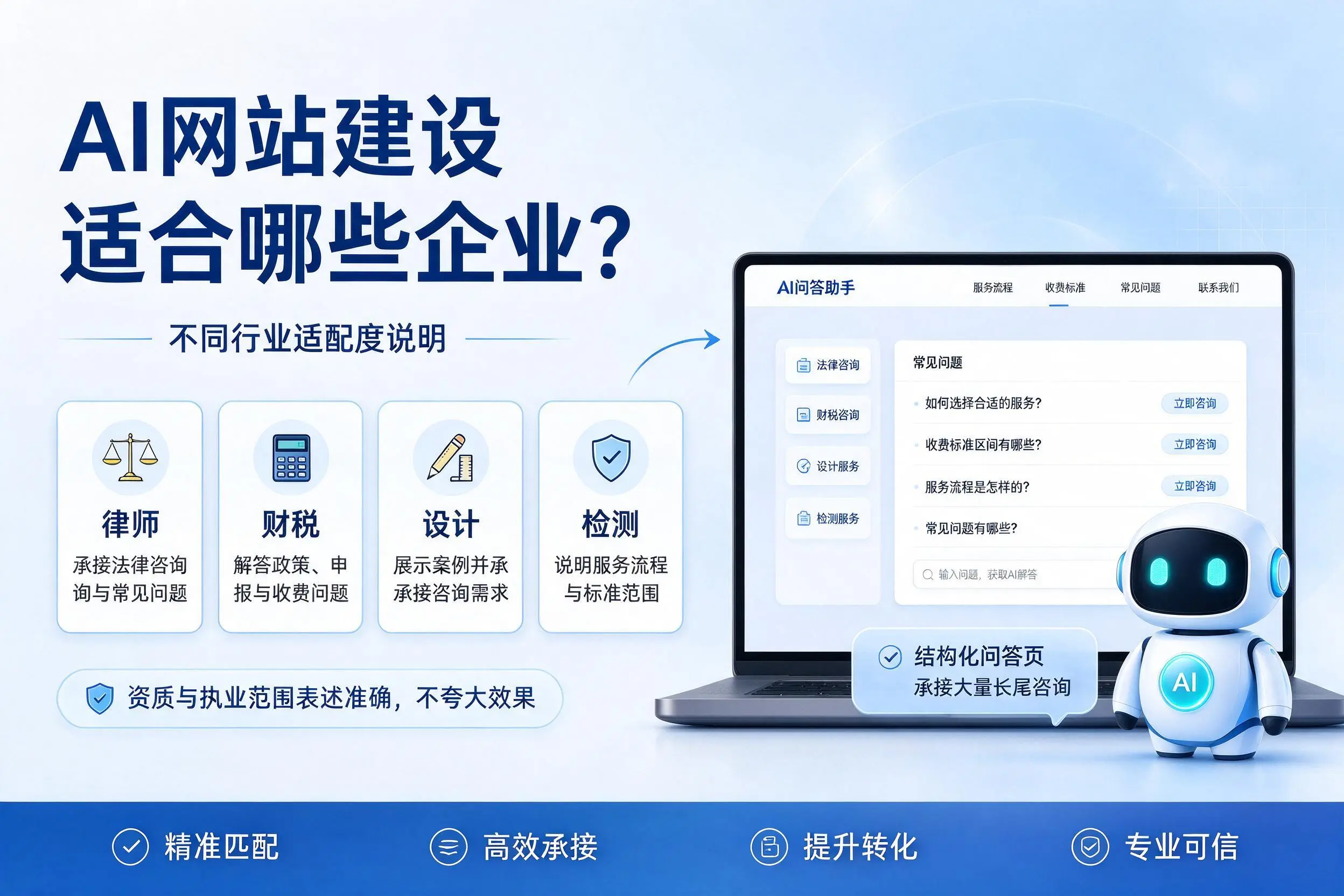 AI网站建设适合哪些企业？三明不同行业适配度说明