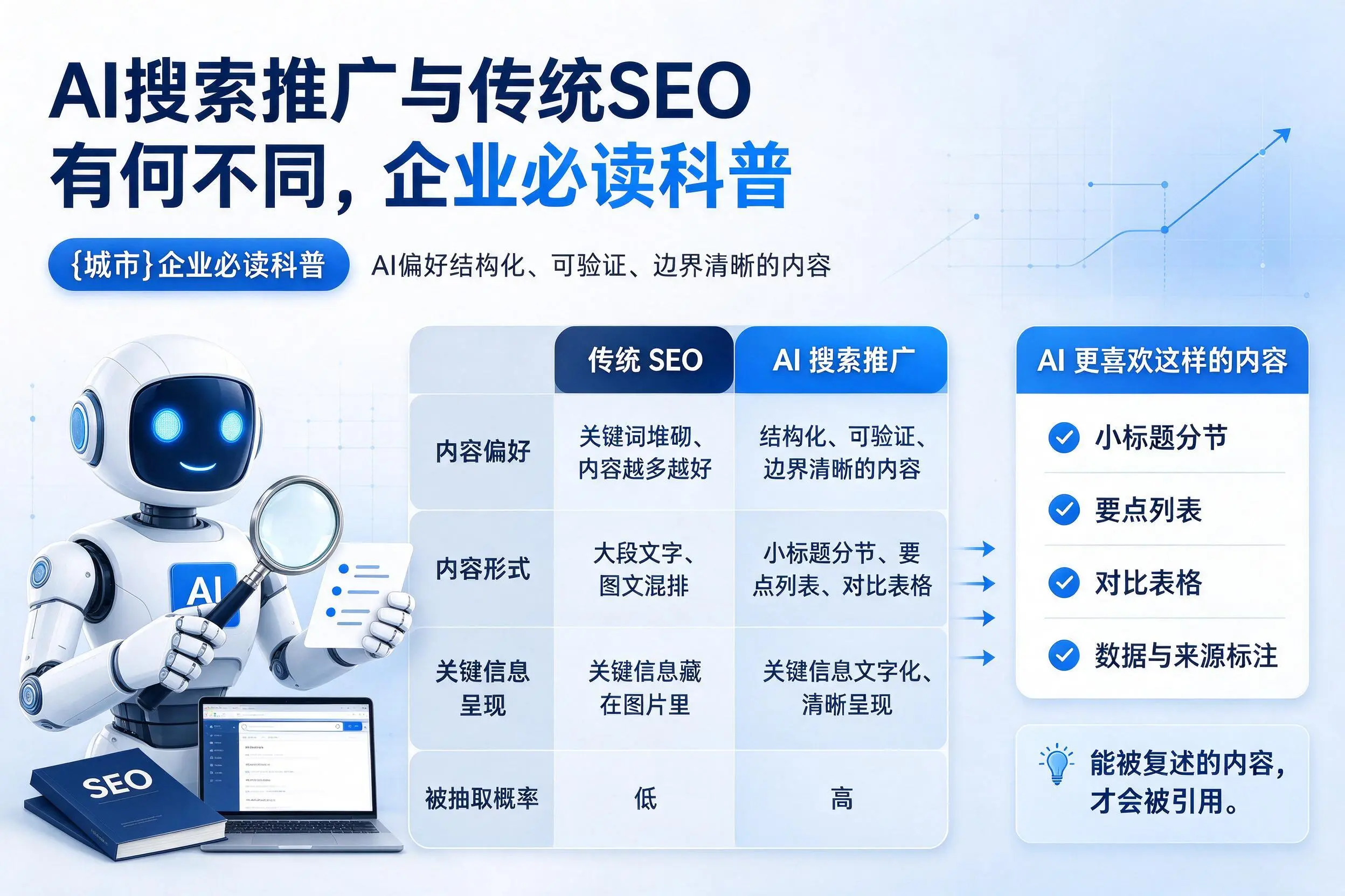 AI搜索推广与传统SEO有何不同，三明企业必读科普
